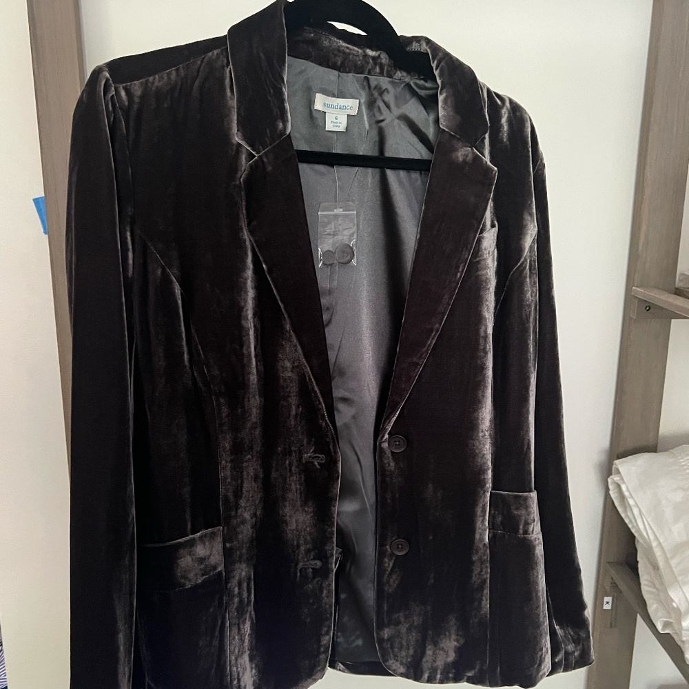 Sundance BRAND NEW Velvet blazer